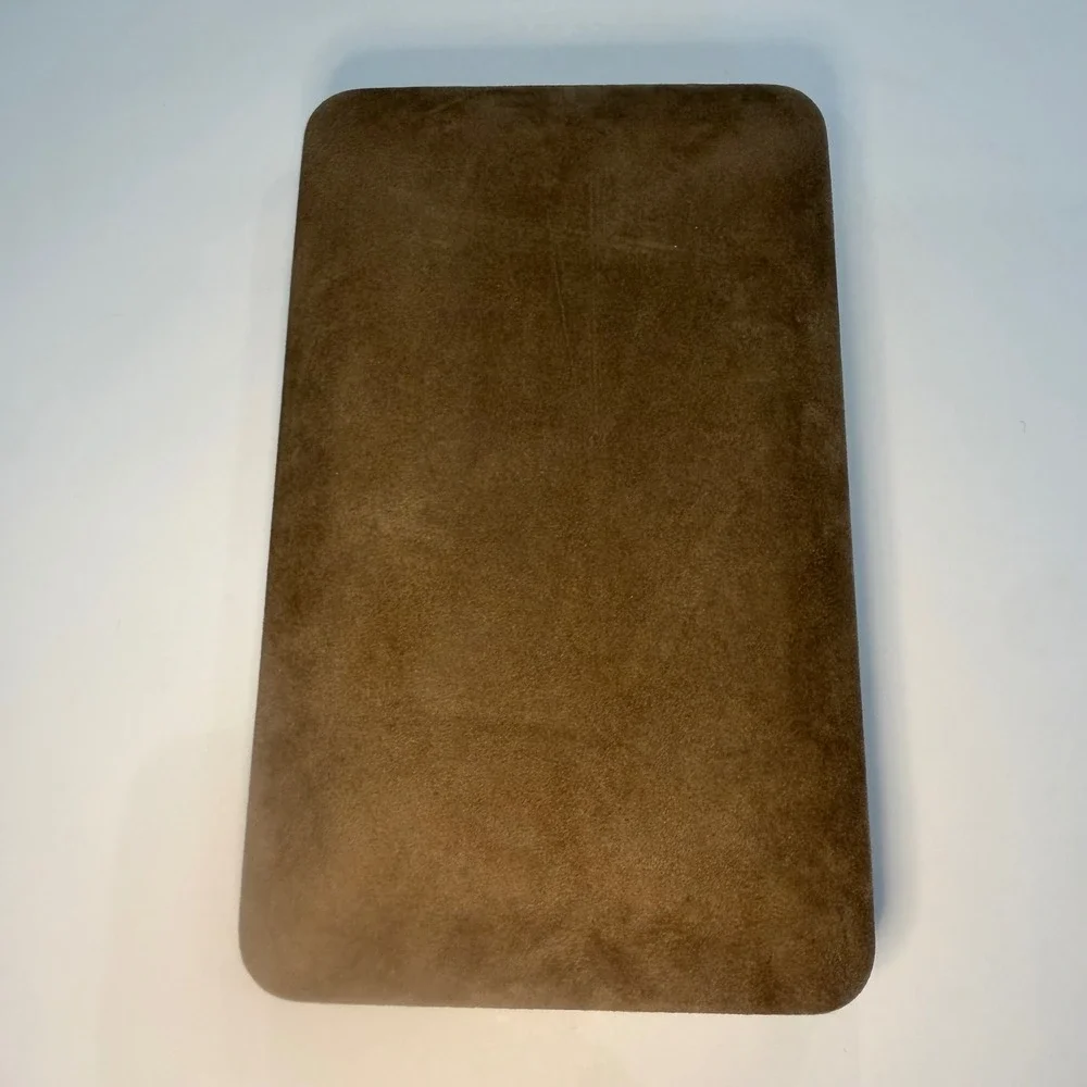 Tama Jewelry Co Ltd Brown Suede Cream Velvet Presentation Case Tokyo